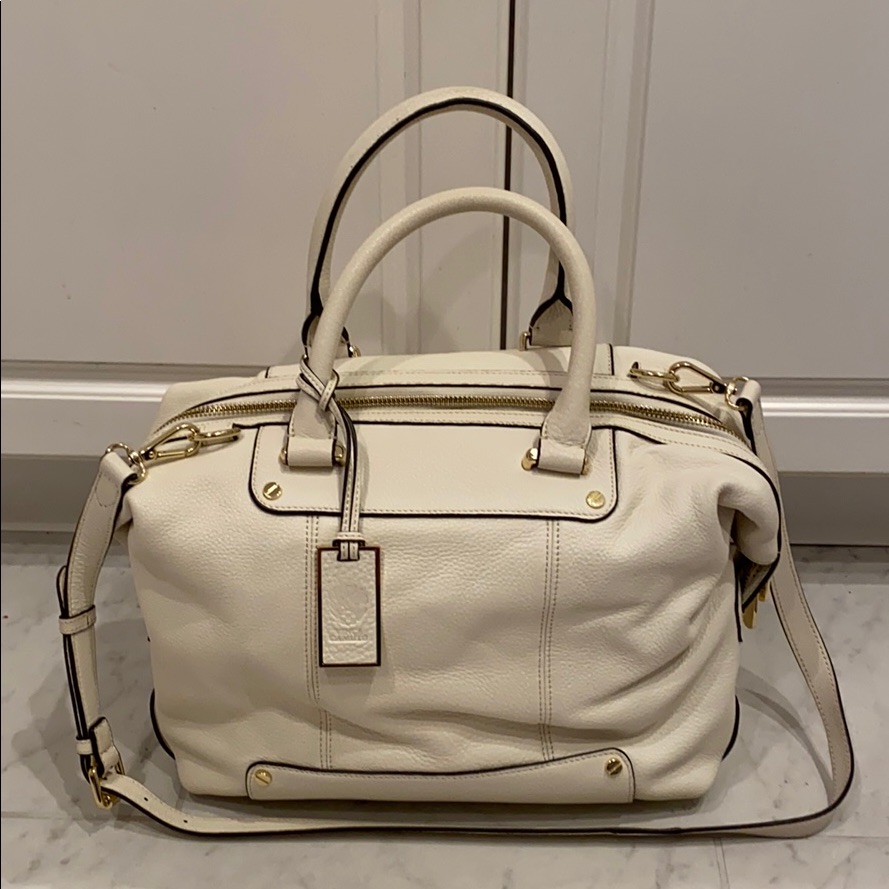 Vince Camuto Cream Colored Jill Satchel